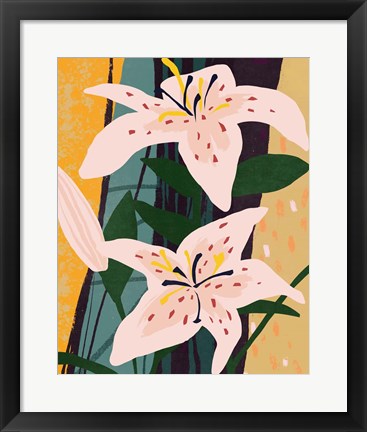 Framed Lily Collage II Print