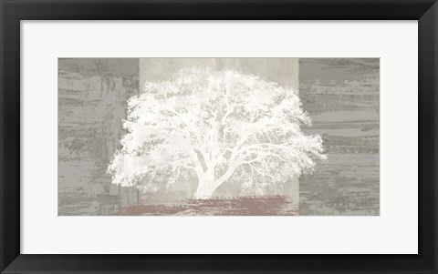 Framed White Tree Panel Print