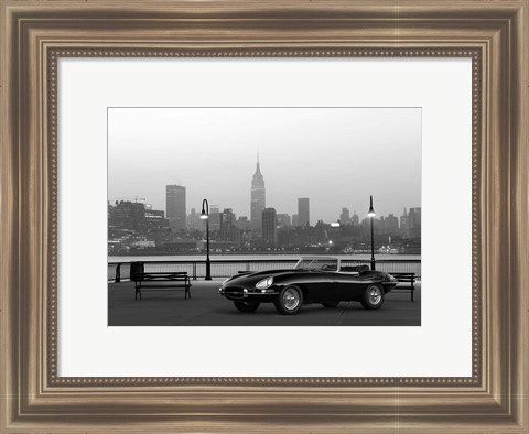 Framed Vintage Spyder in NYC (BW) Print