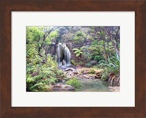 Framed Rainforest waterfall (detail) Print