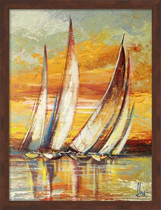 Framed Regata al Tramonto I Print