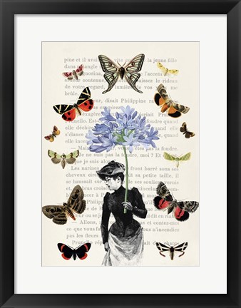 Framed Lady of Butterflies Print