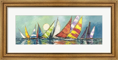 Framed Regata al Chiar di Luna I Print