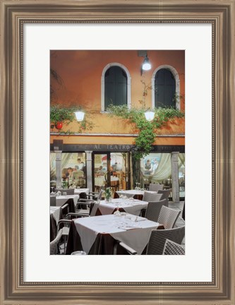 Framed Al Teatro Cafe, Venezia Print