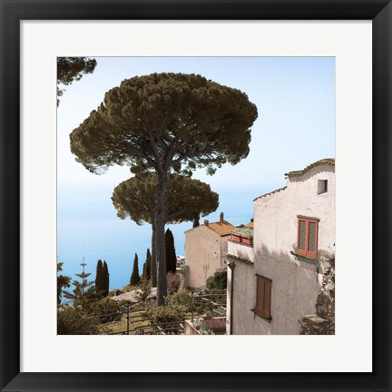 Framed Amalfi Coastal Villas Print