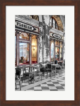 Framed Caffe Florian, Venezia Print