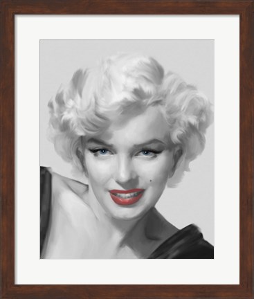 Framed Look Red Lips Print