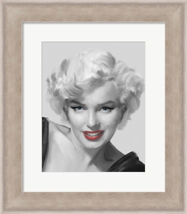 Framed Look Red Lips Print