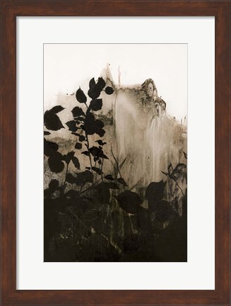 Framed Silhouette Leaves 2 Print