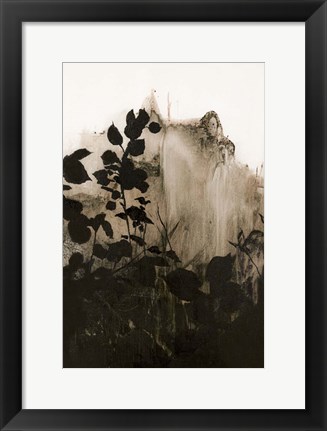 Framed Silhouette Leaves 2 Print