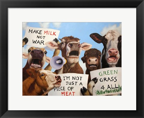 Framed Political Moooovement Print