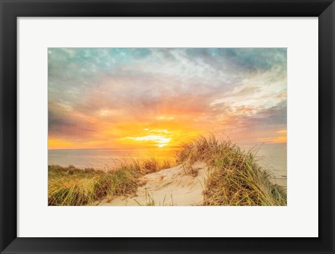 Framed Sunset over The Dunes Print