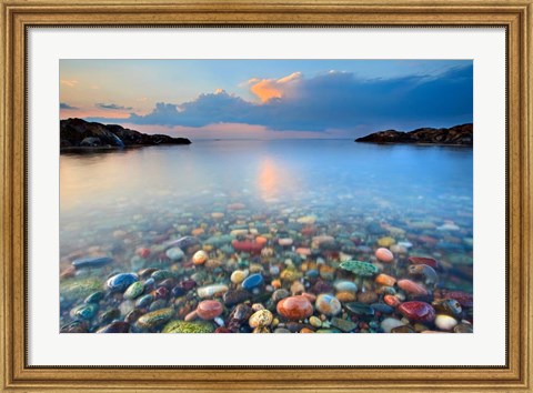 Framed Colored Rocks Print