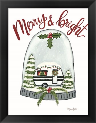 Framed Merry and Bright Camper Print