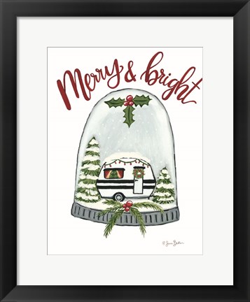 Framed Merry and Bright Camper Print