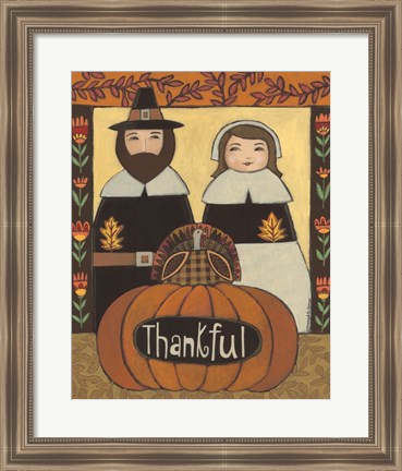 Framed Thankful Pilgrims Print