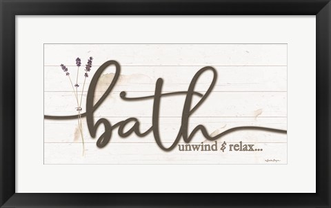 Framed Bath Unwind &amp; Relax Print