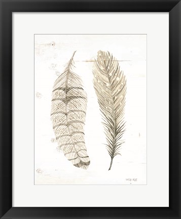 Framed Feather I Print