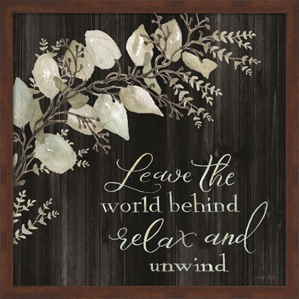 Framed Relax and Unwind Print