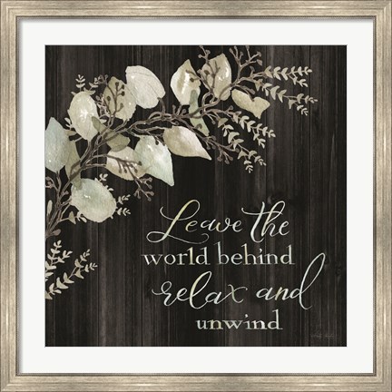 Framed Relax and Unwind Print