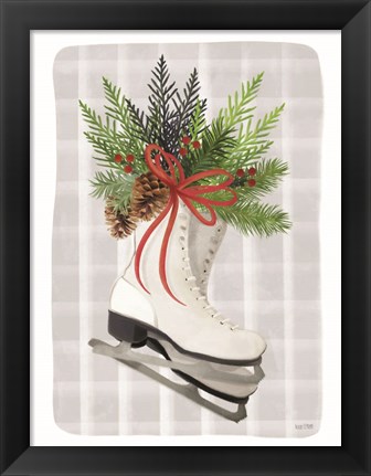 Framed Christmas Skates Print