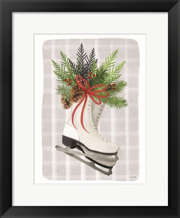 Framed Christmas Skates Print