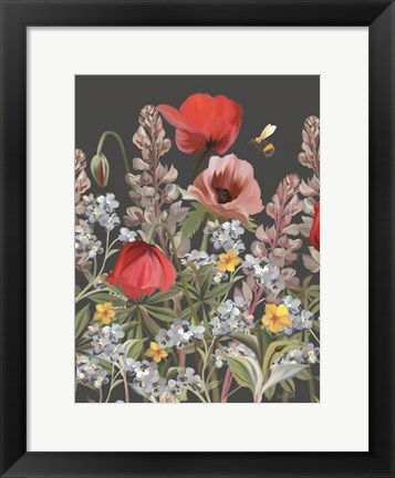 Framed Summer Garden Buzz Print