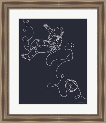 Framed Lines in Space 1 Print