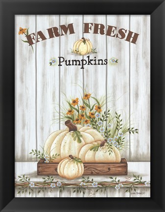 Framed Farm Fresh Pumpkin Print