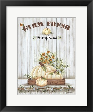 Framed Farm Fresh Pumpkin Print