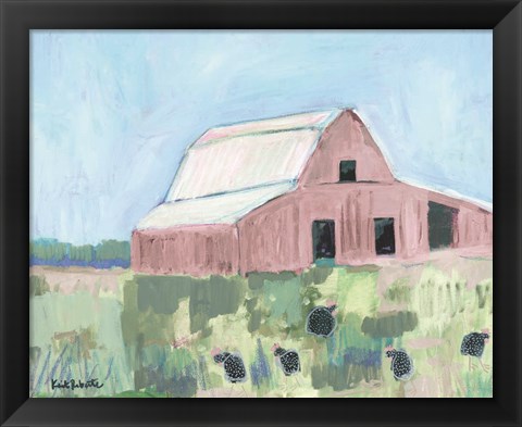 Framed Pastel Barn II Print