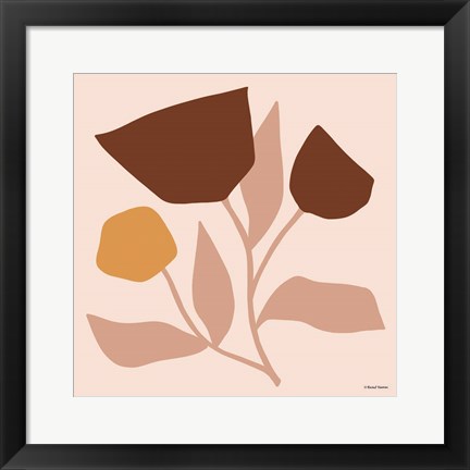 Framed Modern Graphic Floral Stem Print