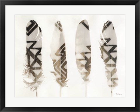 Framed Feathers 1 Print