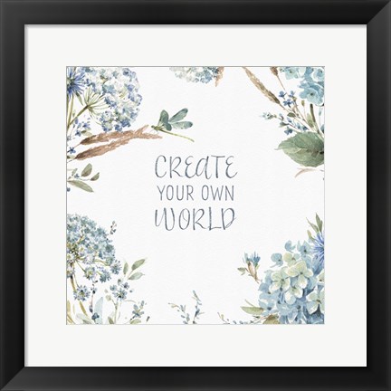 Framed Bohemian Blue 13A Print