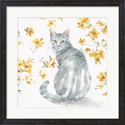 Framed Happy Yellow 14B Print