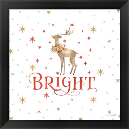 Framed Merry &amp; Bright 10 Print