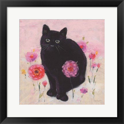 Framed Nina the Cat 02 Print