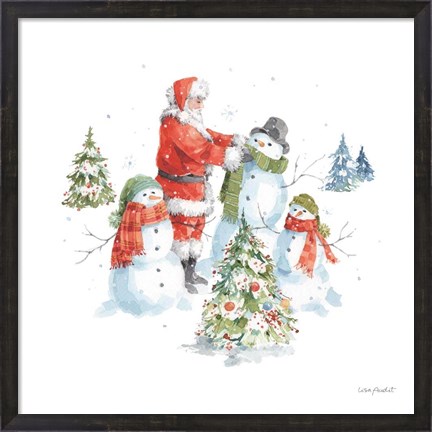 Framed Welcoming Santa 06 Print