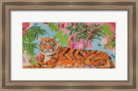 Framed Tiger at Rest Print