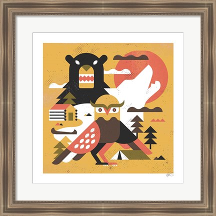 Framed Owl Lake Print