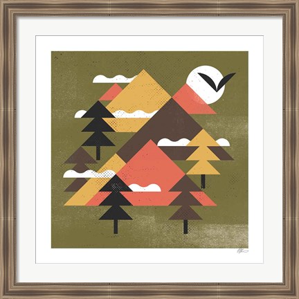 Framed Mountains Print