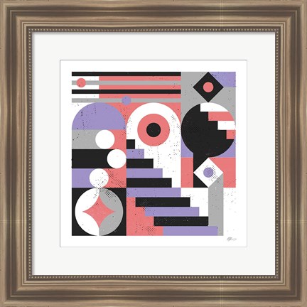 Framed Abstract Stairs Print