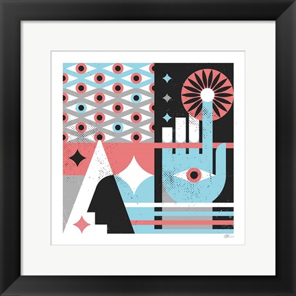 Framed Abstract Hand Print