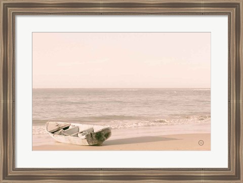 Framed Fishing Boat at Sunset Print