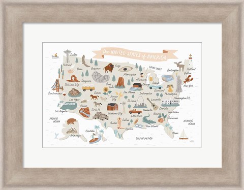 Framed Around the World II Print