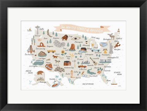 Framed Around the World II Print