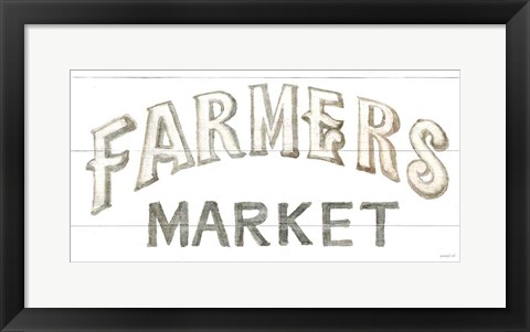 Framed Homegrown Summer Sign I Print