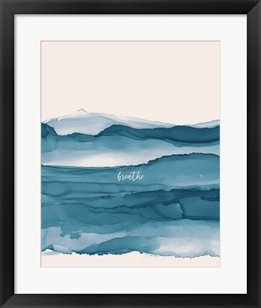 Framed Coastal Ink I Eventide Crop I Breathe Print