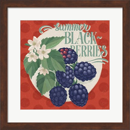 Framed Berry Breeze V Print