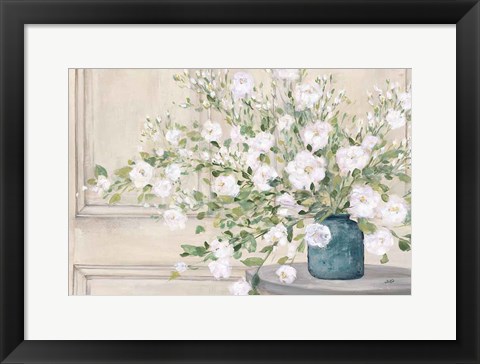 Framed White Bouquet Print